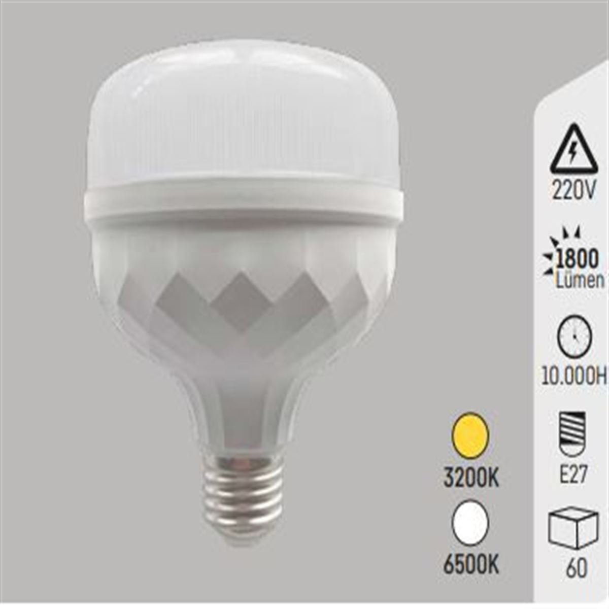 20W PVC LED AMPUL E27 GÜNIŞIĞI 1